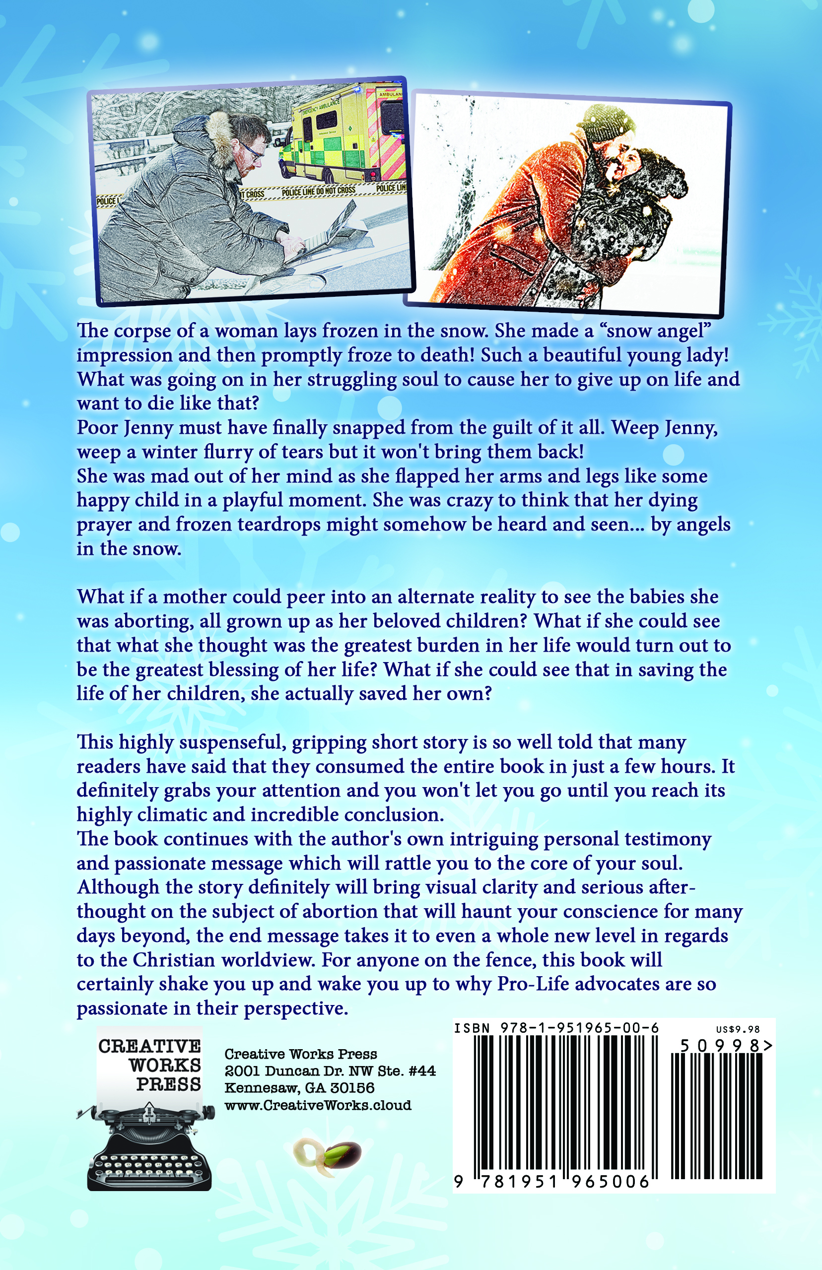 Angels in the Snow Book Cover Back